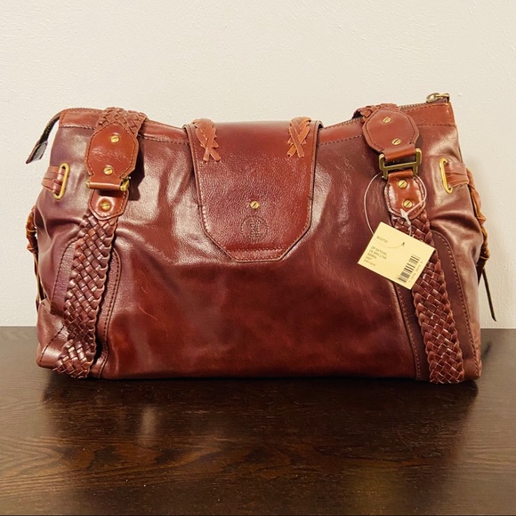 Cole Haan Sierra Dark Brown Zip Satchel - Picture 2 of 8